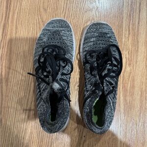 Nike Black and White Knit Fly Knit Sneakers